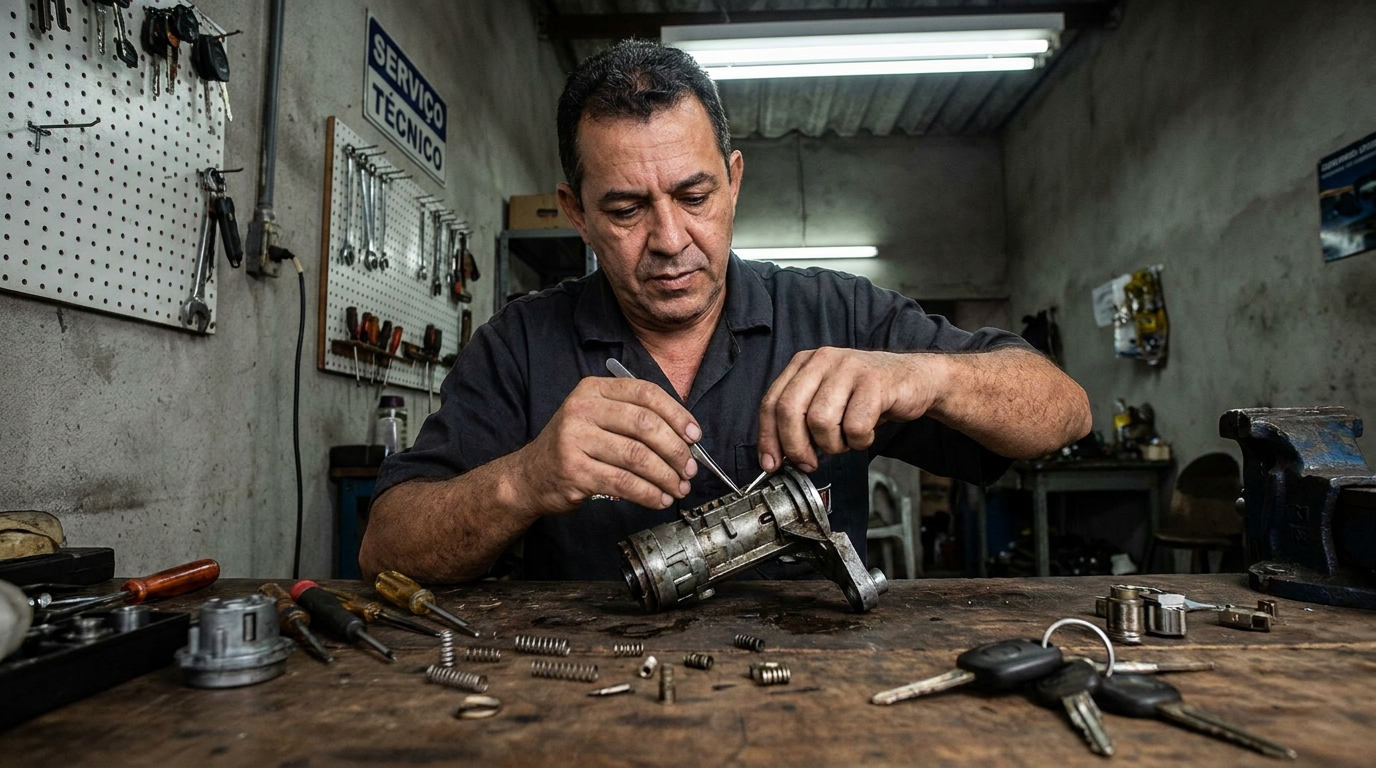 Troca de Segredo do Miolo da Porta profissional na Arcádia, Contagem‑MG